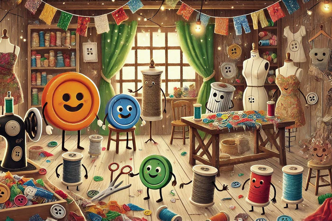 We are not just scraps, image of fabric waste as characters